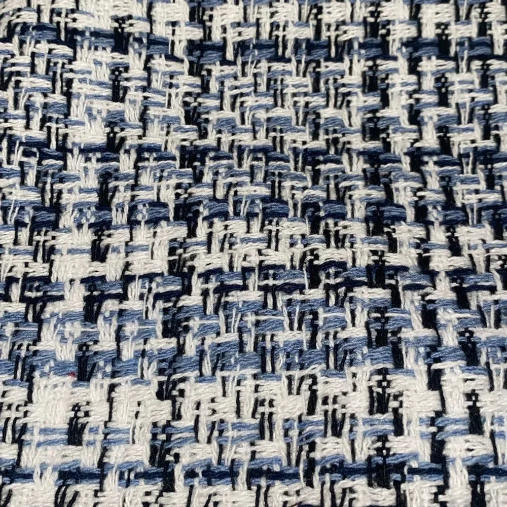 FRANCESCA’S Tweed Blue Black White Skirt